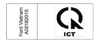 Lincoln Nautilus. Radio Frequency Certification Labels