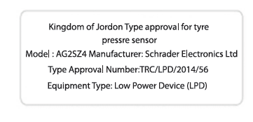 Lincoln Nautilus. Radio Frequency Certification Labels